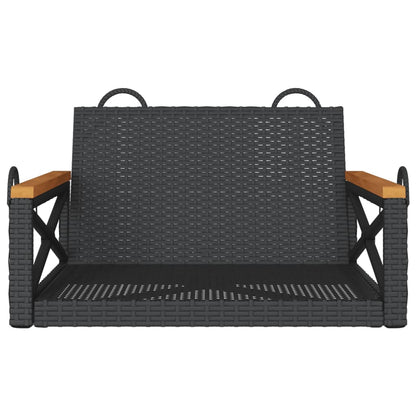 Hängesessel Schwarz 63x62x40 cm Poly Rattan