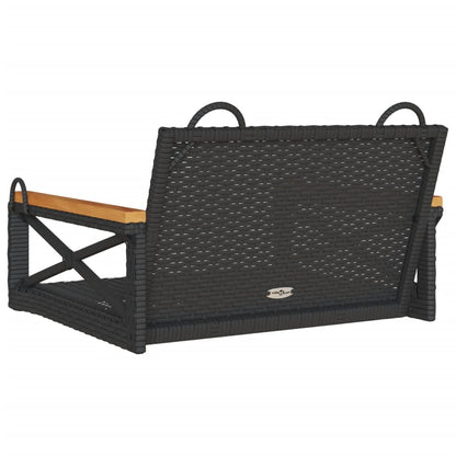 Hängesessel Schwarz 63x62x40 cm Poly Rattan