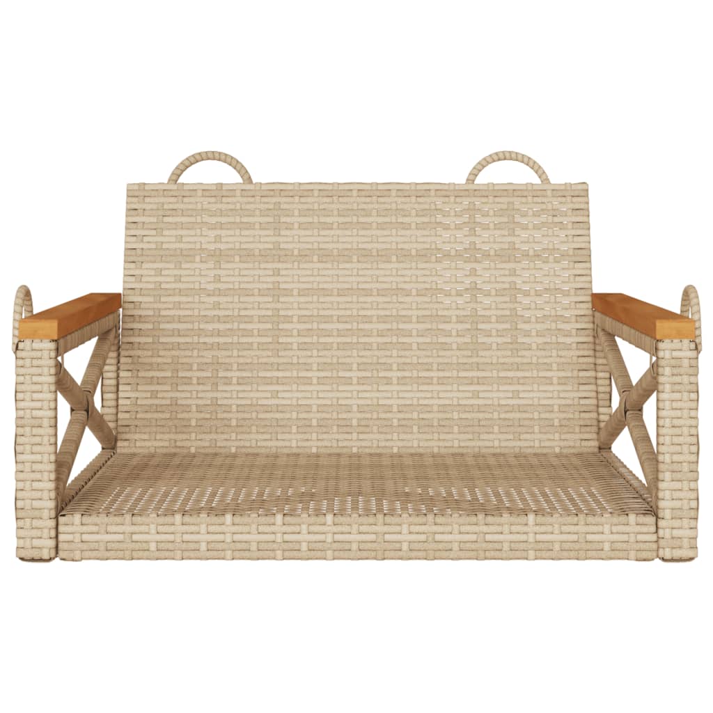 Hängesessel Beige 63x62x40 cm Poly Rattan