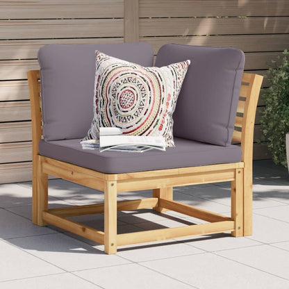 Garten-Ecksofa mit Kissen 73x73x65 cm Massivholz Akazie