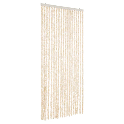 Fliegenvorhang Beige und Weiß 56x200 cm Chenille