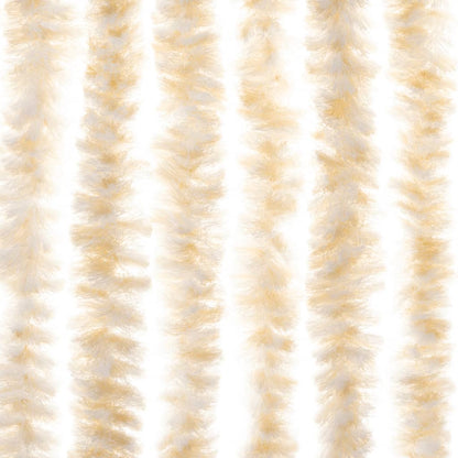 Fliegenvorhang Beige und Weiß 90x220 cm Chenille