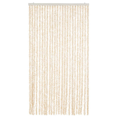 Fliegenvorhang Beige und Weiß 100x220 cm Chenille