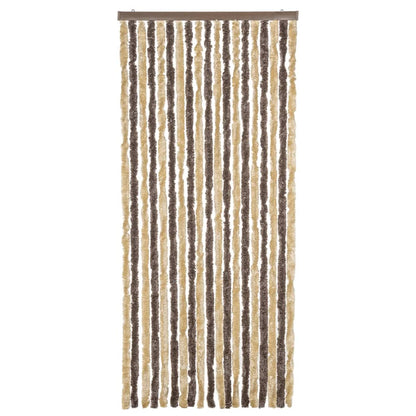 Fliegenvorhang Dunkelbraun und Beige 56x185 cm Chenille