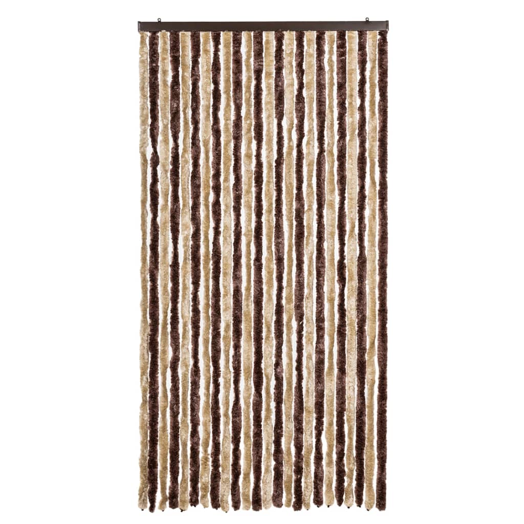 Fliegenvorhang Beige und Hellbraun 100x200 cm Chenille