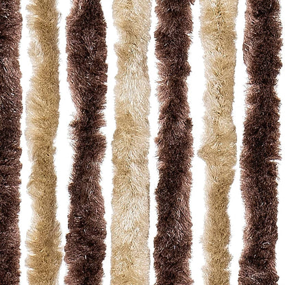 Fliegenvorhang Beige und Hellbraun 100x200 cm Chenille