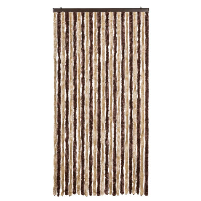 Fliegenvorhang Beige und Hellbraun 100x230 cm Chenille