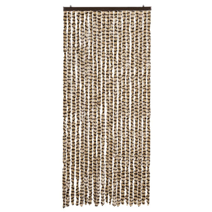 Fliegenvorhang Beige und Braun 90x200 cm Chenille