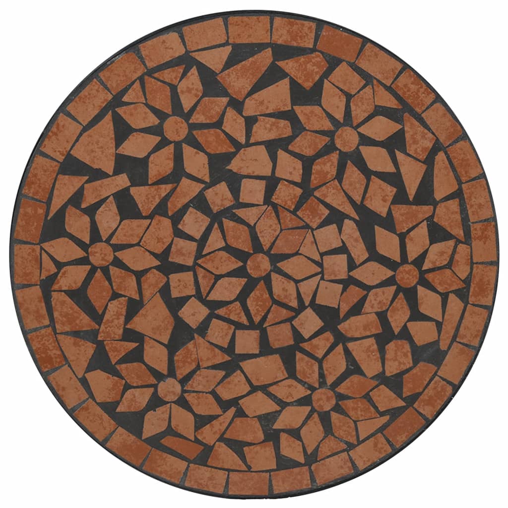 Mosaik-Bistrotisch Terrakotta Ø50x70 cm Keramik