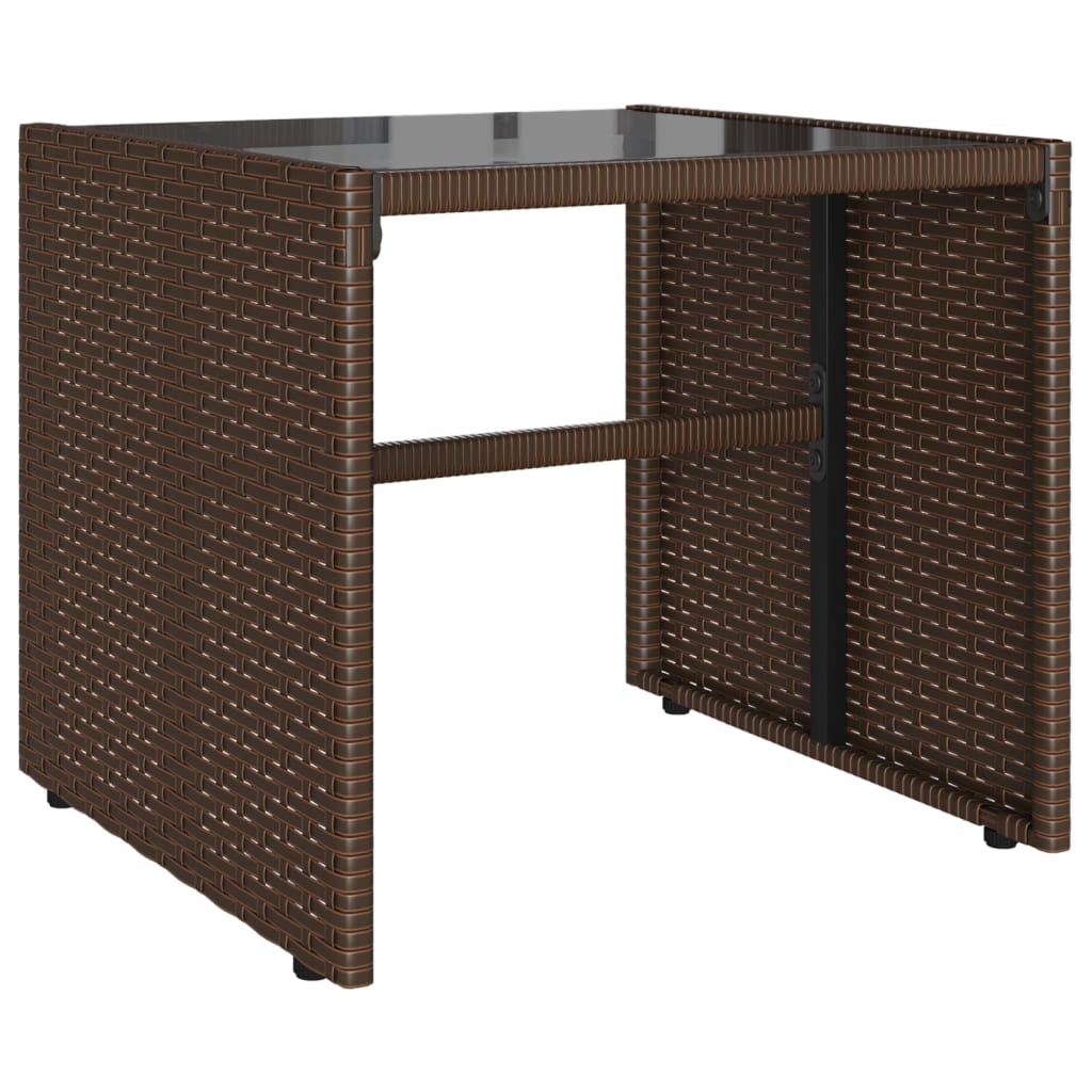 4-tlg. Garten-Sofagarnitur mit Kissen Braun Poly Rattan