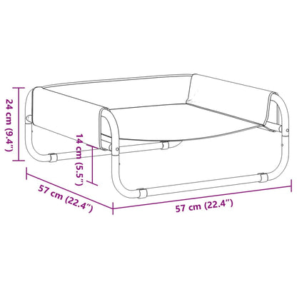 Hundebett Erhöht Anthrazit Oxford-Gewebe und Stahl