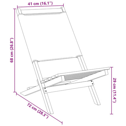 Gartenstühle 2 Stk. Taupe Massivholz Akazie & Stoff