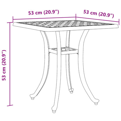 Gartentisch Schwarz 53x53x53 cm Aluminiumguss