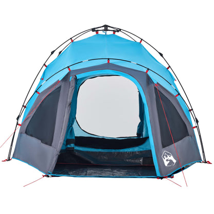 Kuppel-Campingzelt 3 Personen Blau Quick Release