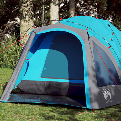 Kuppel-Campingzelt 3 Personen Blau Quick Release