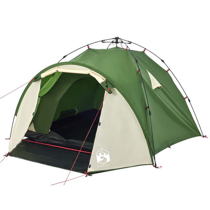 Kuppel-Campingzelt 3 Personen Grün Quick Release