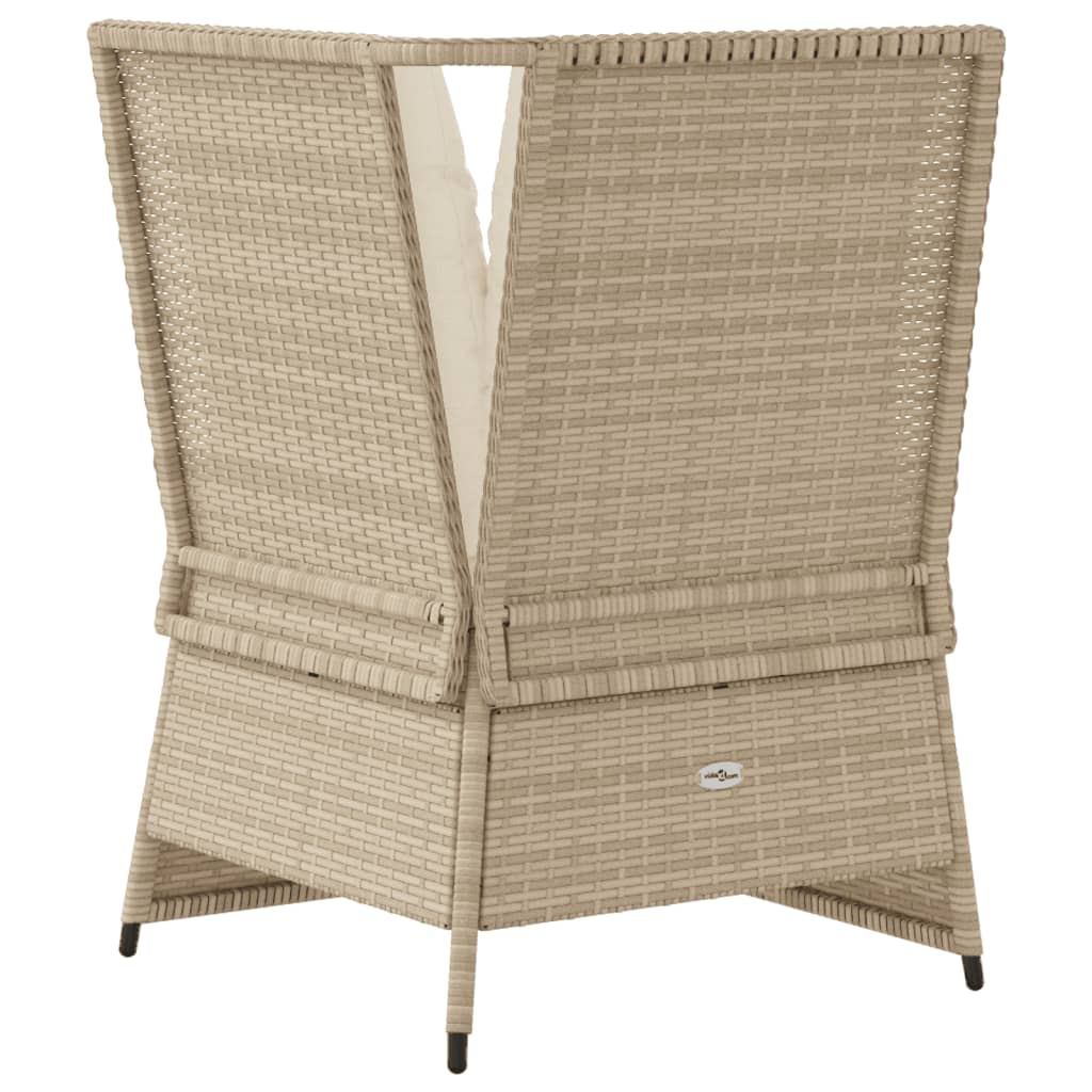 Garten-Ecksofa mit Kissen Beige Poly Rattan