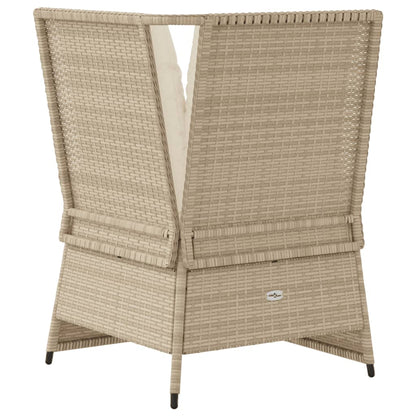 Garten-Ecksofa mit Kissen Beige Poly Rattan