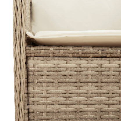 Garten-Ecksofa mit Kissen Beige Poly Rattan