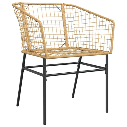 Gartenstühle 2 Stk. Braun Poly Rattan