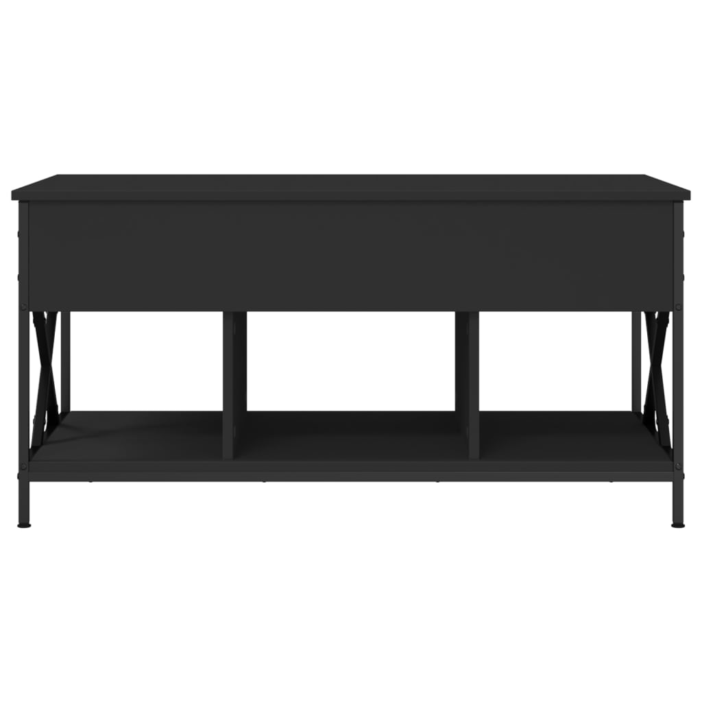 Couchtisch Schwarz 100x55x50 cm Holzwerkstoff und Metall