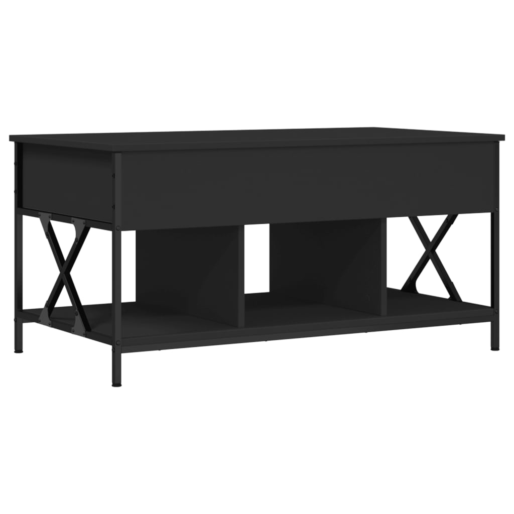 Couchtisch Schwarz 100x55x50 cm Holzwerkstoff und Metall