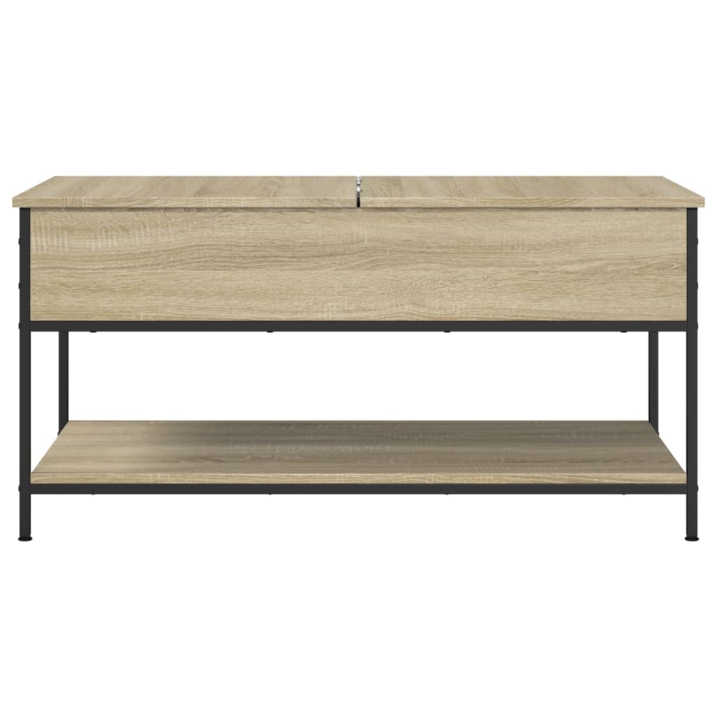 Couchtisch Sonoma-Eiche 100x50x50 cm Holzwerkstoff und Metall