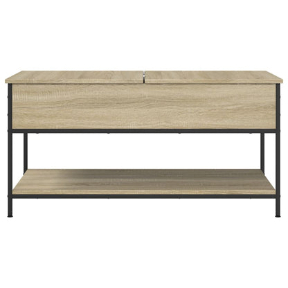 Couchtisch Sonoma-Eiche 100x50x50 cm Holzwerkstoff und Metall