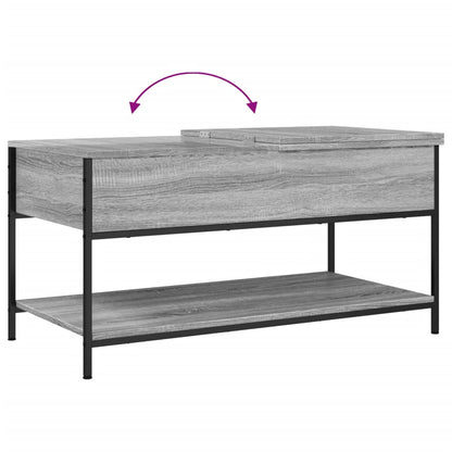 Couchtisch Grau Sonoma 100x50x50 cm Holzwerkstoff und Metall