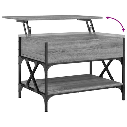 Couchtisch Grau Sonoma 70x50x50 cm Holzwerkstoff und Metall