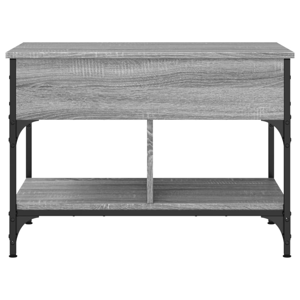 Couchtisch Grau Sonoma 70x50x50 cm Holzwerkstoff und Metall