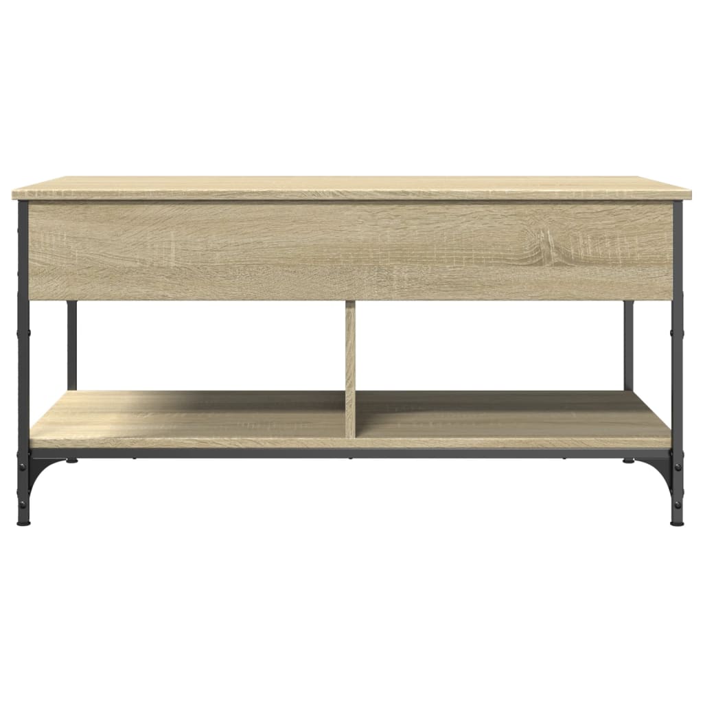 Couchtisch Sonoma-Eiche 100x50x50 cm Holzwerkstoff und Metall