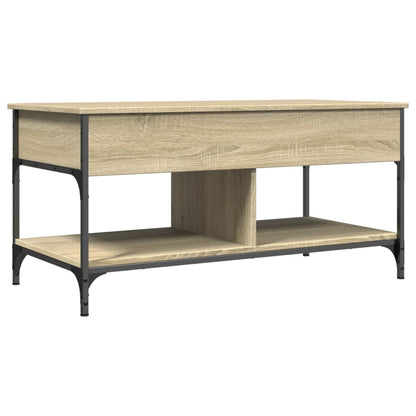 Couchtisch Sonoma-Eiche 100x50x50 cm Holzwerkstoff und Metall