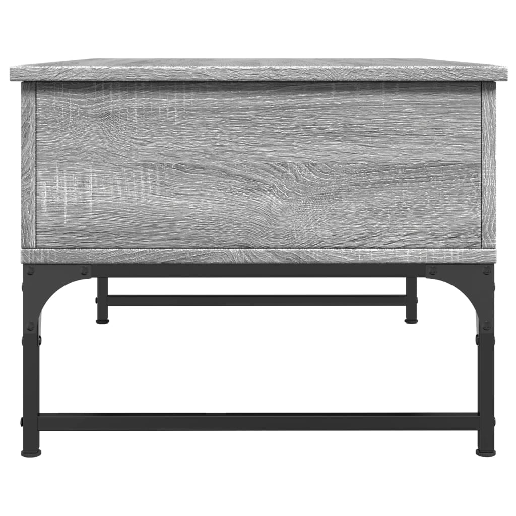 Couchtisch Grau Sonoma 70x50x40 cm Holzwerkstoff und Metall