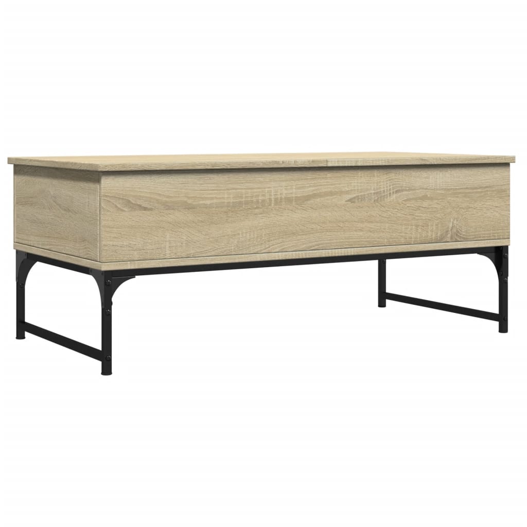 Couchtisch Sonoma-Eiche 100x50x40 cm Holzwerkstoff und Metall