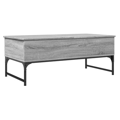 Couchtisch Grau Sonoma 100x50x40 cm Holzwerkstoff und Metall