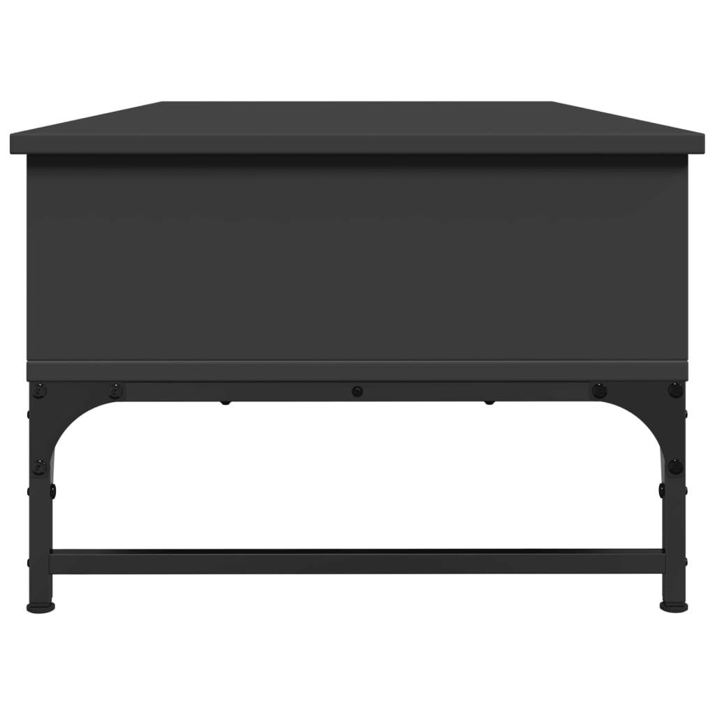 Couchtisch Schwarz 100x50x35 cm Holzwerkstoff und Metall