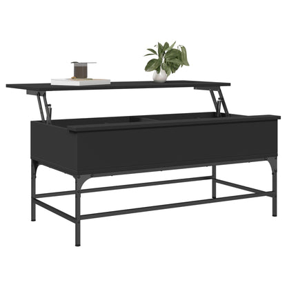 Couchtisch Schwarz 100x50x45 cm Holzwerkstoff und Metall