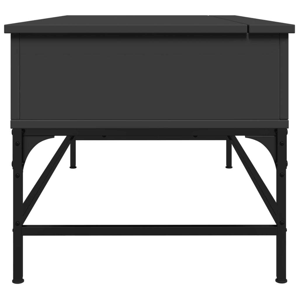 Couchtisch Schwarz 100x50x45 cm Holzwerkstoff und Metall