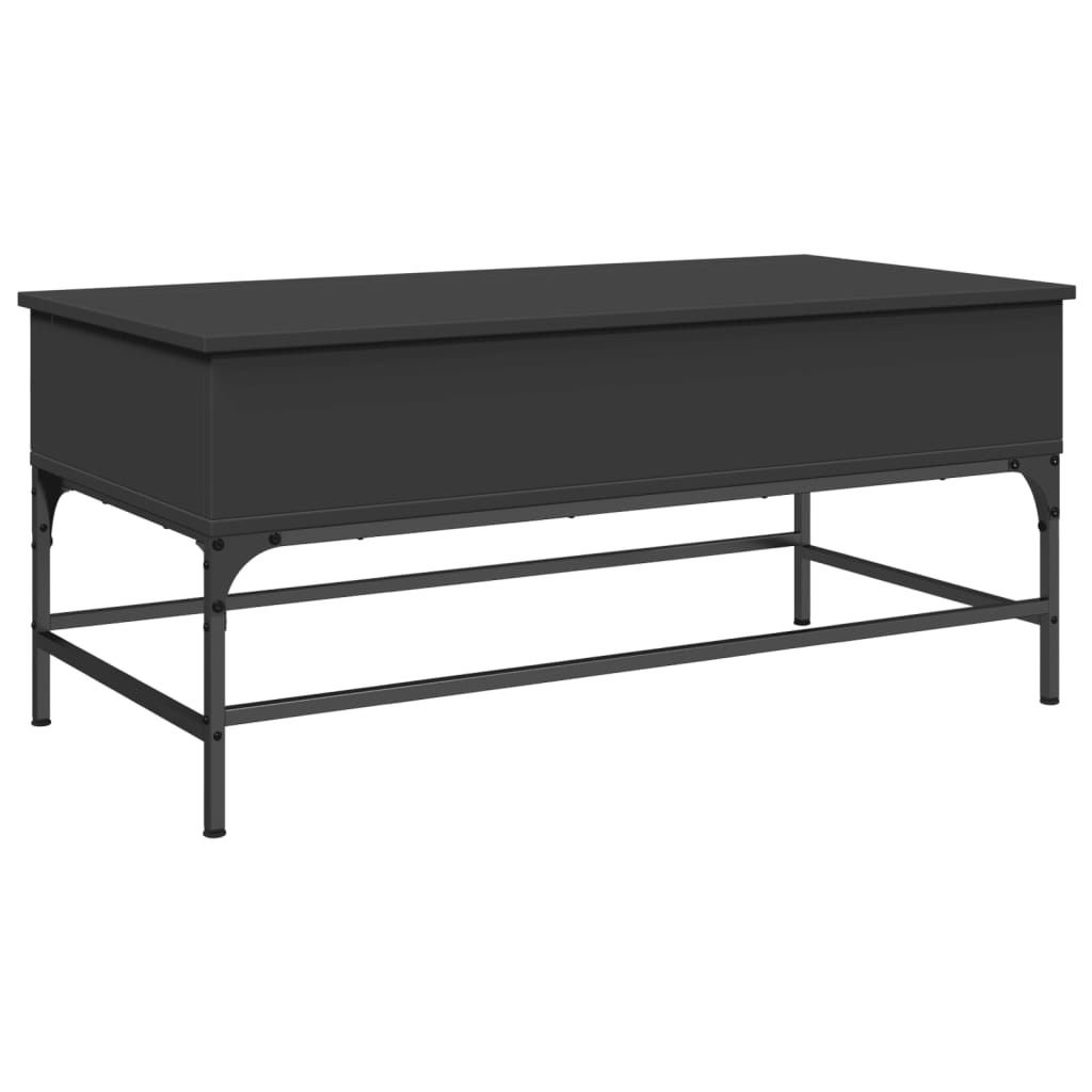 Couchtisch Schwarz 100x50x45 cm Holzwerkstoff und Metall