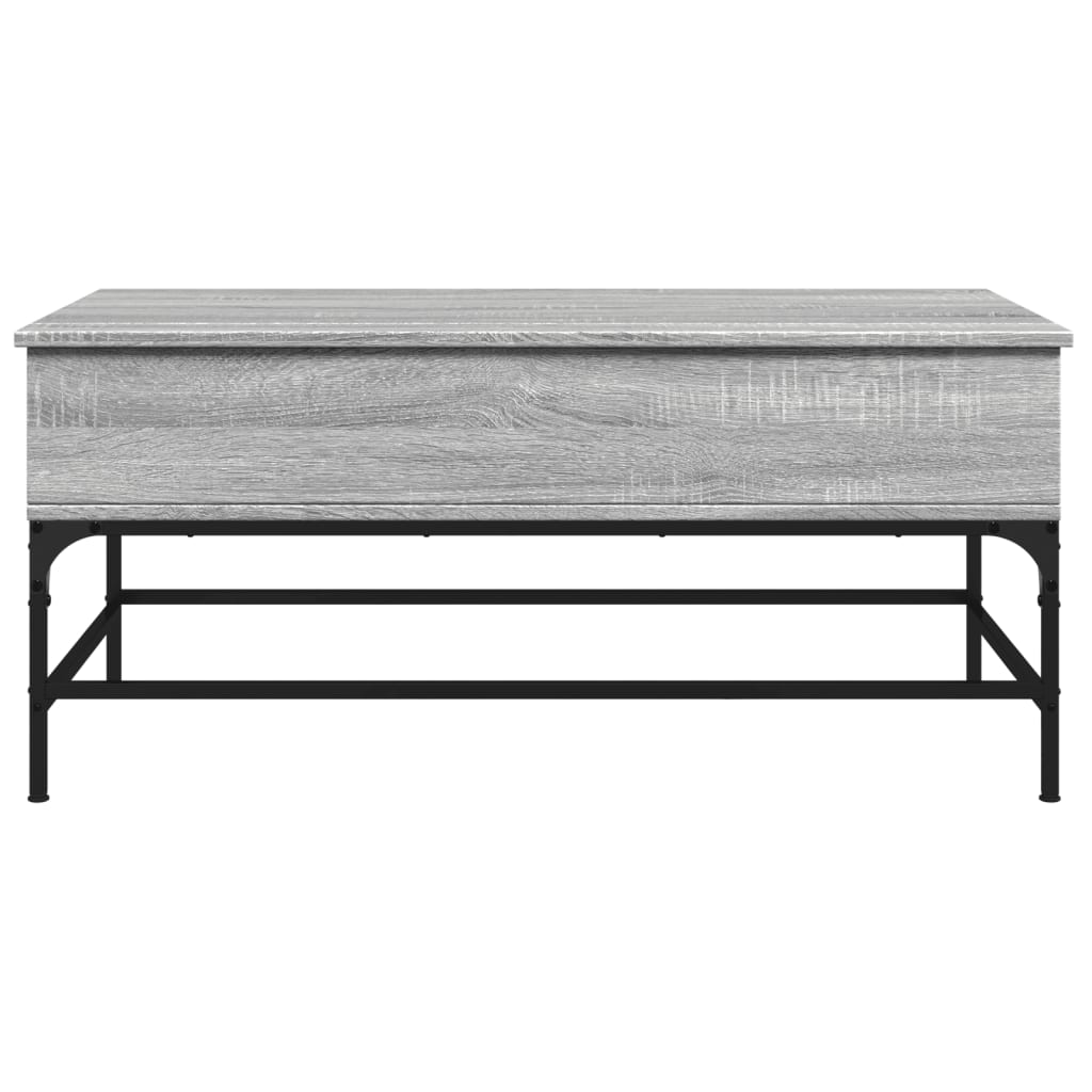 Couchtisch Grau Sonoma 100x50x45 cm Holzwerkstoff und Metall