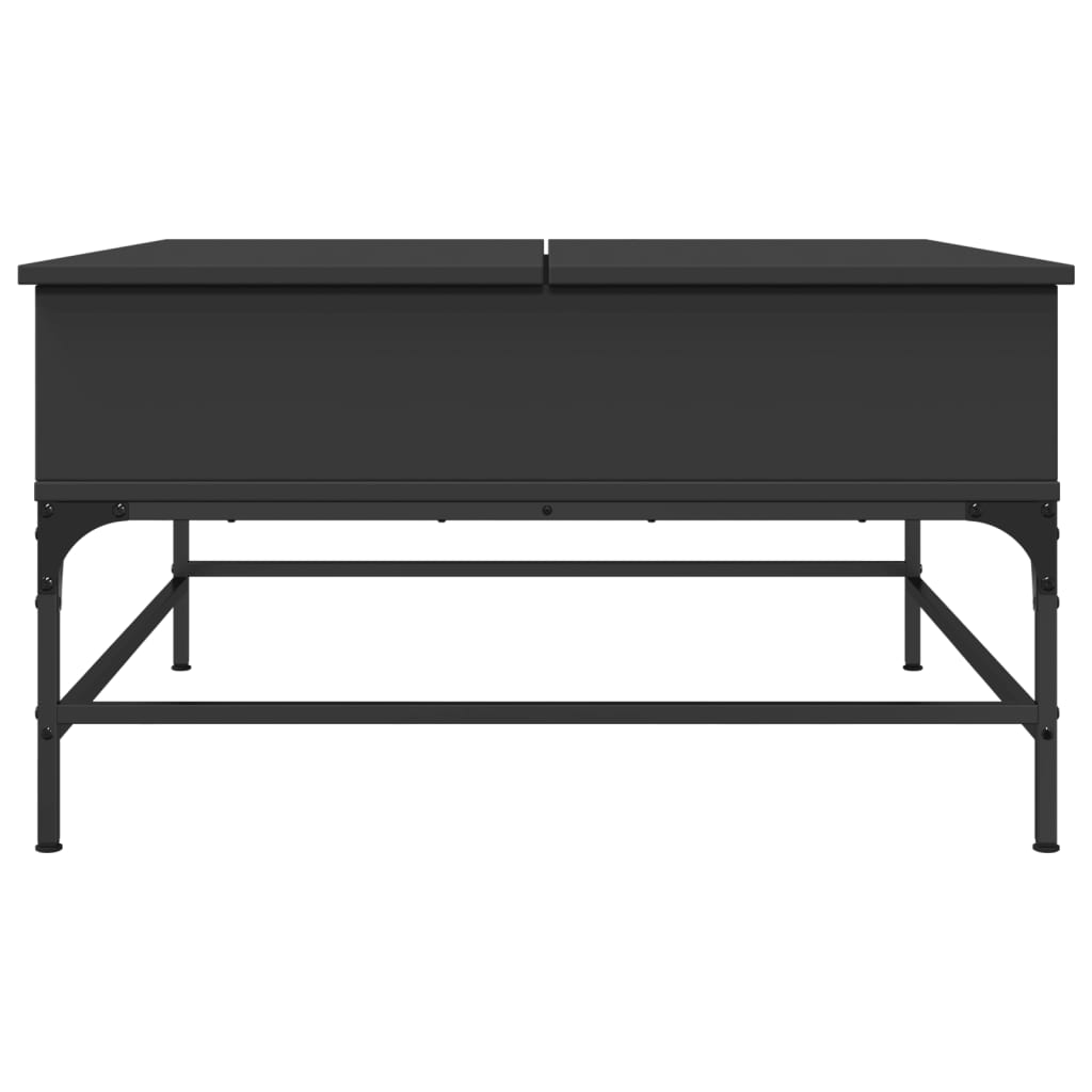 Couchtisch Schwarz 80x80x45 cm Holzwerkstoff und Metall