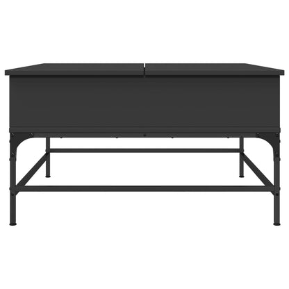 Couchtisch Schwarz 80x80x45 cm Holzwerkstoff und Metall