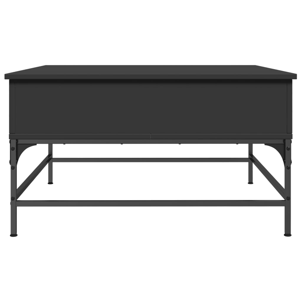 Couchtisch Schwarz 80x80x45 cm Holzwerkstoff und Metall