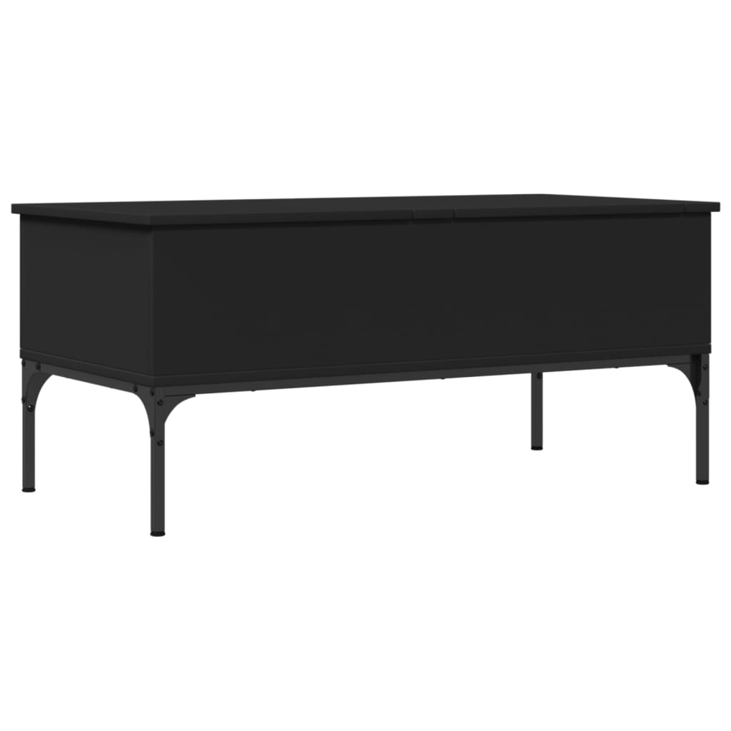 Couchtisch Schwarz 100x50x45 cm Holzwerkstoff und Metall