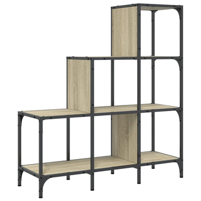 Bücherregal Sonoma-Eiche 92x30x102 cm Holzwerkstoff und Metall