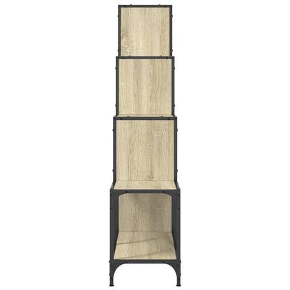 Bücherregal Sonoma-Eiche 122x30x132 cm Holzwerkstoff und Metall