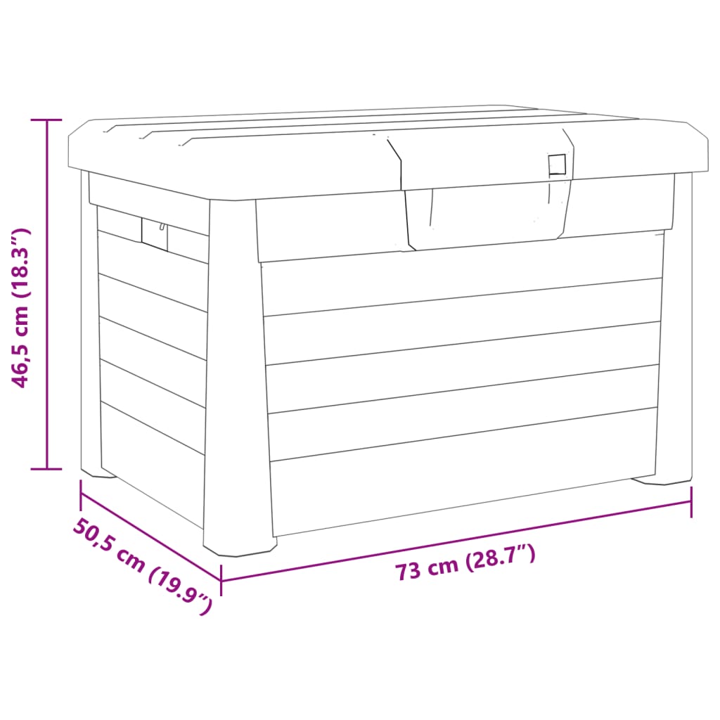 Outdoor-Kissenbox Anthrazit 73x50,5x46,5 cm Polypropylen