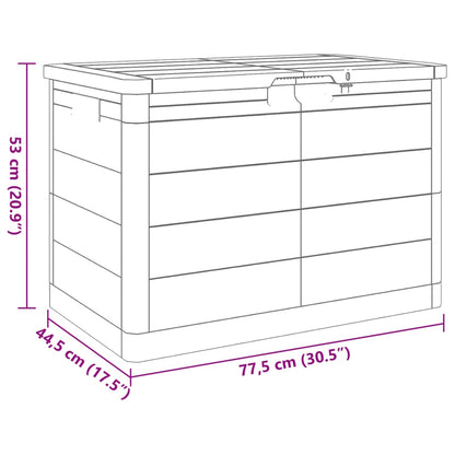 Outdoor-Kissenbox Braun 77,5x44,5x53 cm Polypropylen