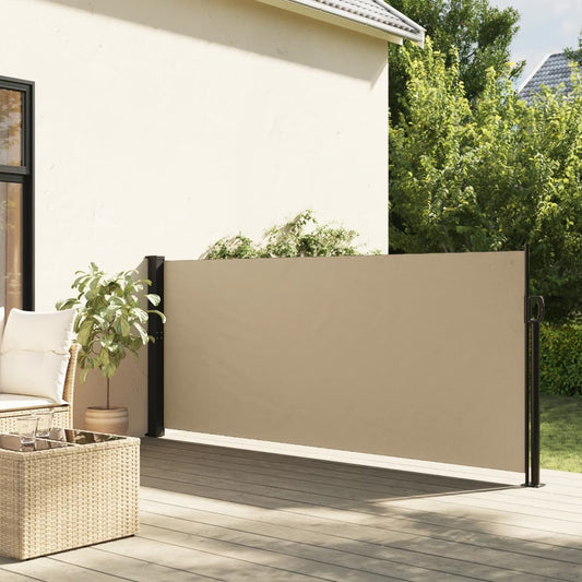 Seitenmarkise Ausziehbar Beige 120x600 cm